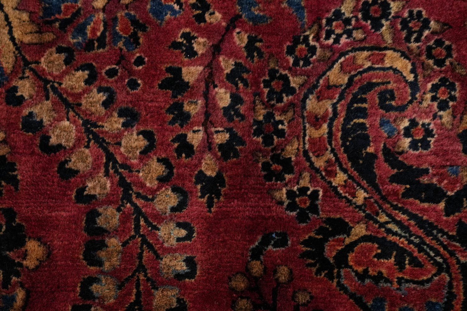 Vegetable Dye Antique Sarouk Persian Large Rug 13x19