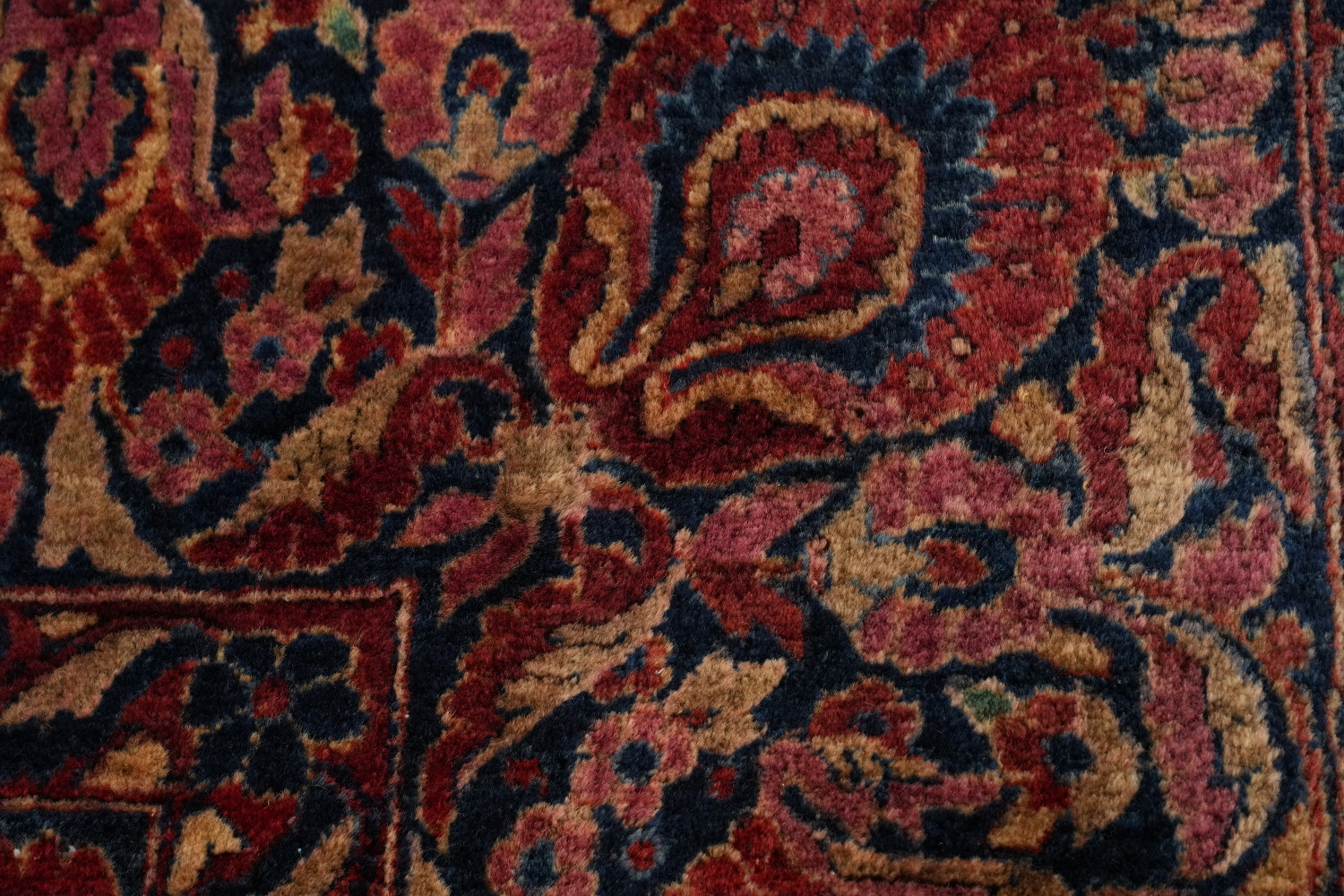 Vegetable Dye Antique Sarouk Persian Large Rug 13x19