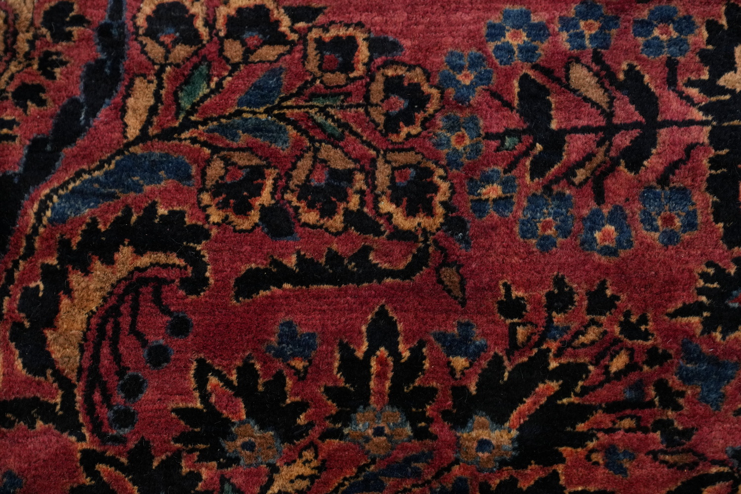 Vegetable Dye Antique Sarouk Persian Large Rug 13x19