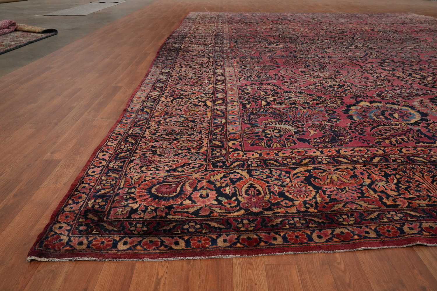 Vegetable Dye Antique Sarouk Persian Large Rug 13x19