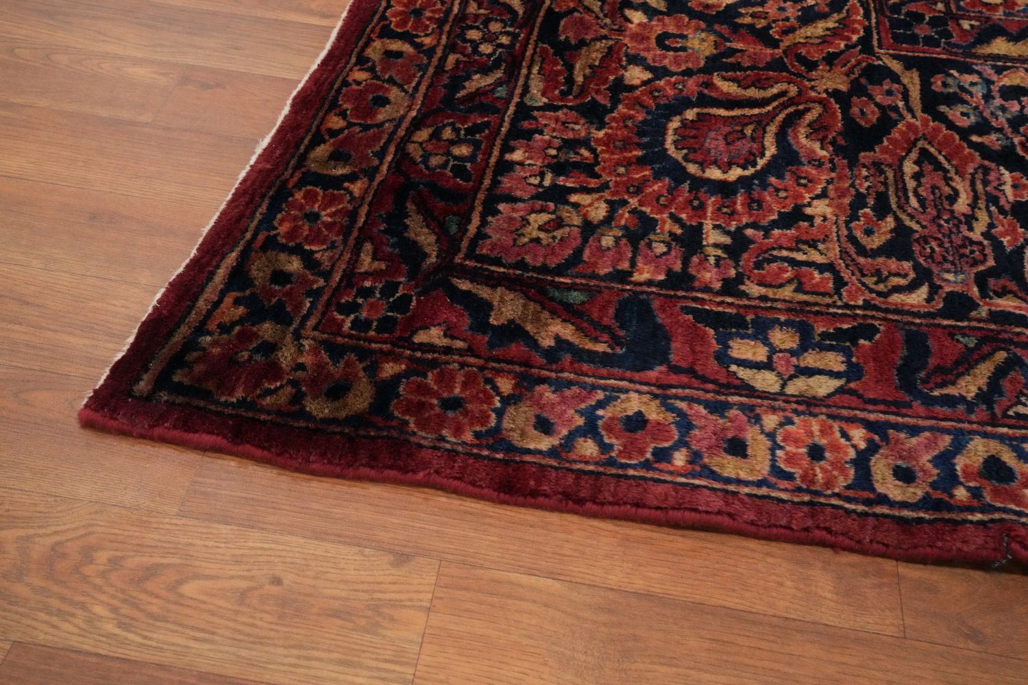 Vegetable Dye Antique Sarouk Persian Large Rug 13x19