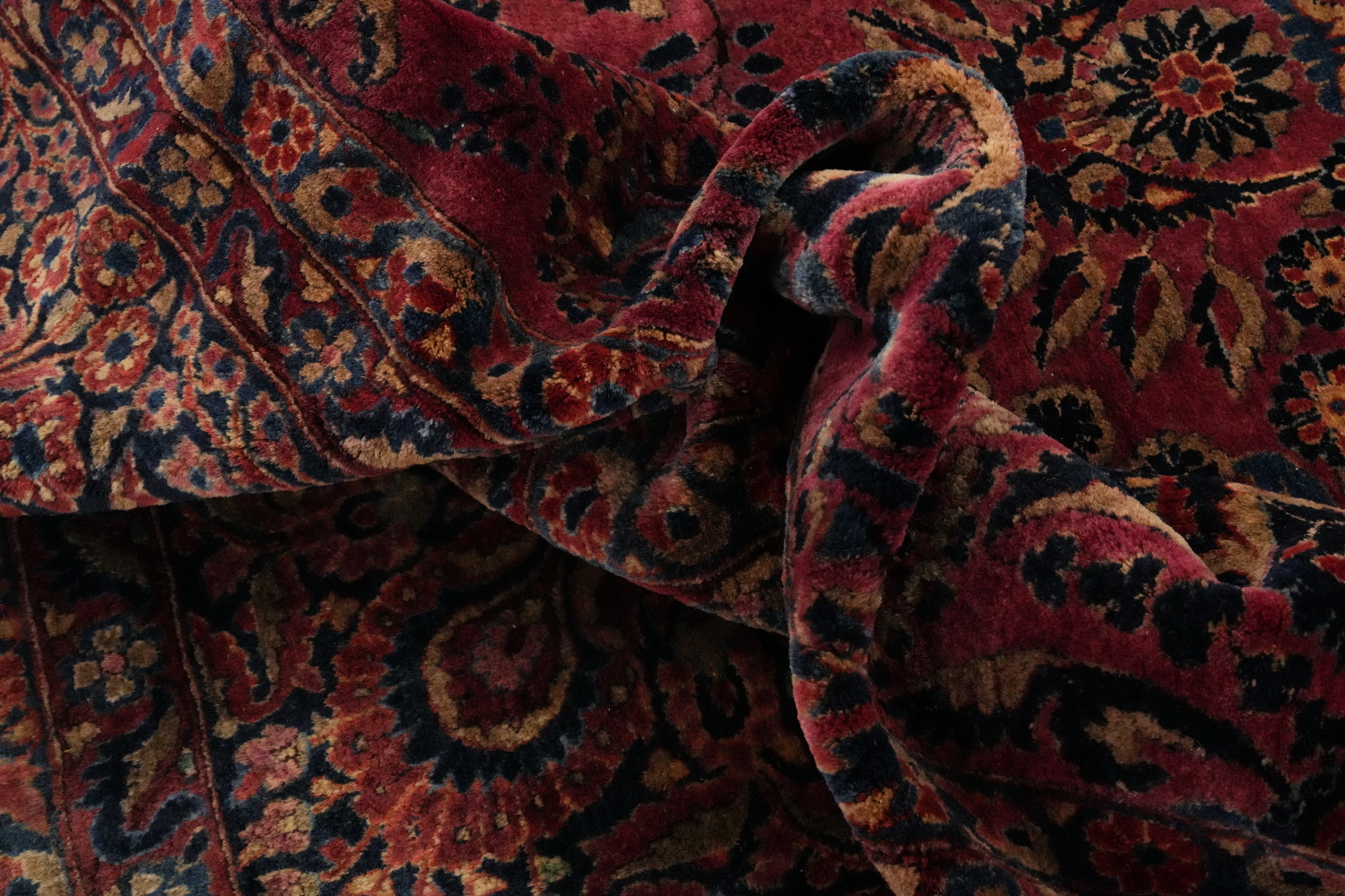 Vegetable Dye Antique Sarouk Persian Large Rug 13x19