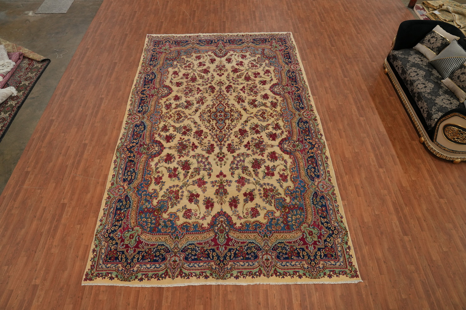 Vegetable Dye Antique Kerman Persian Large Rug 10x16