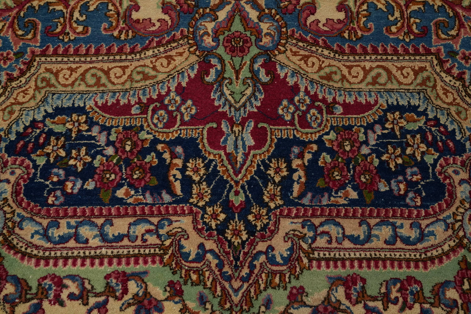 Vegetable Dye Antique Kerman Persian Large Rug 10x16
