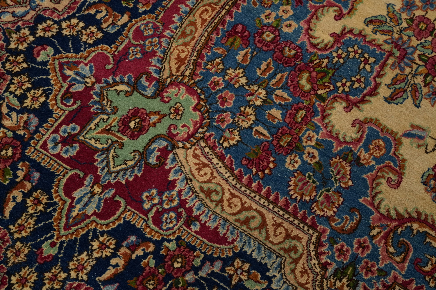 Vegetable Dye Antique Kerman Persian Large Rug 10x16