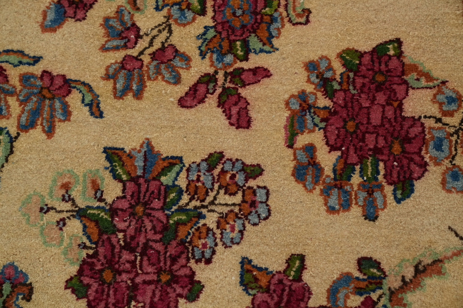 Vegetable Dye Antique Kerman Persian Large Rug 10x16