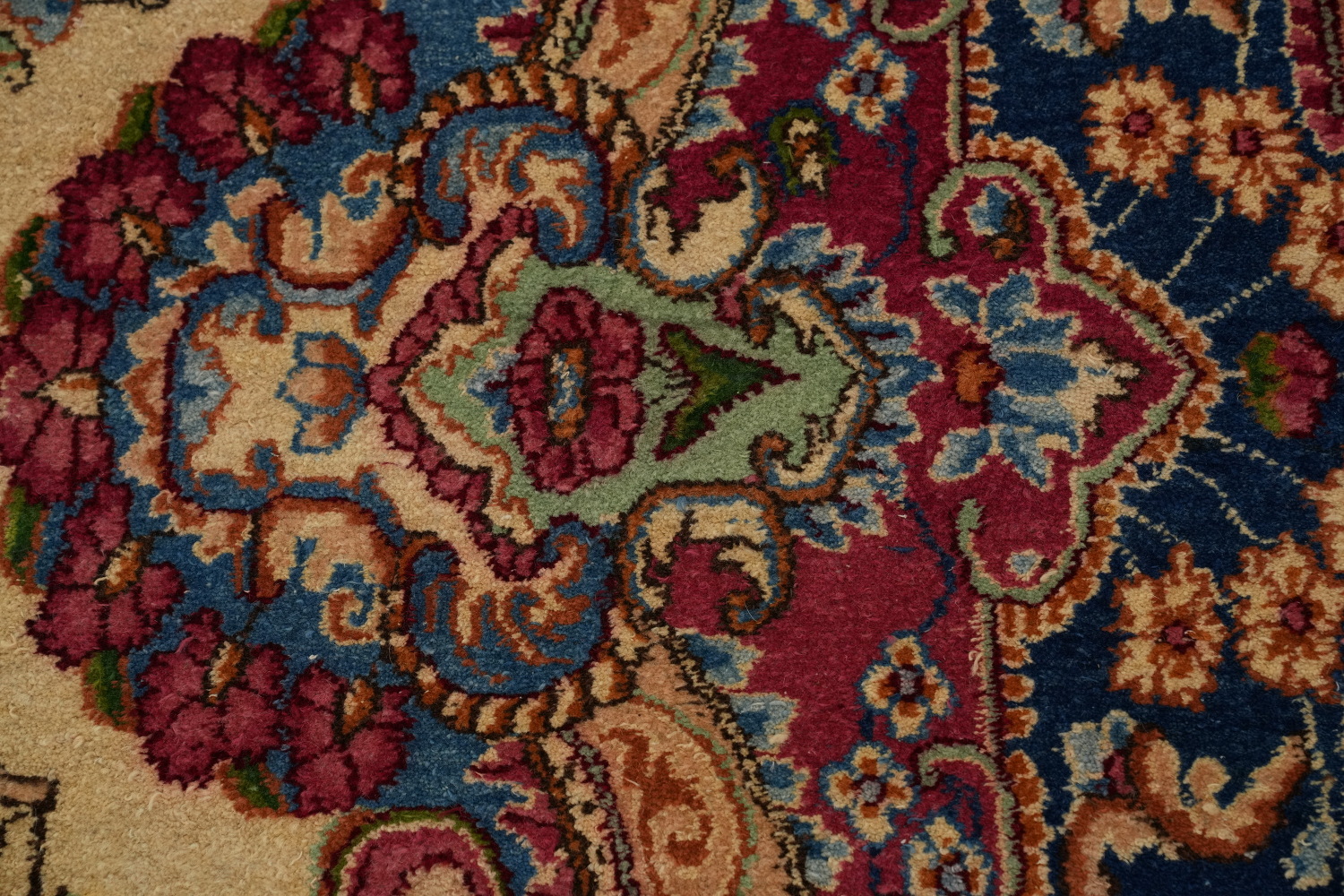 Vegetable Dye Antique Kerman Persian Large Rug 10x16