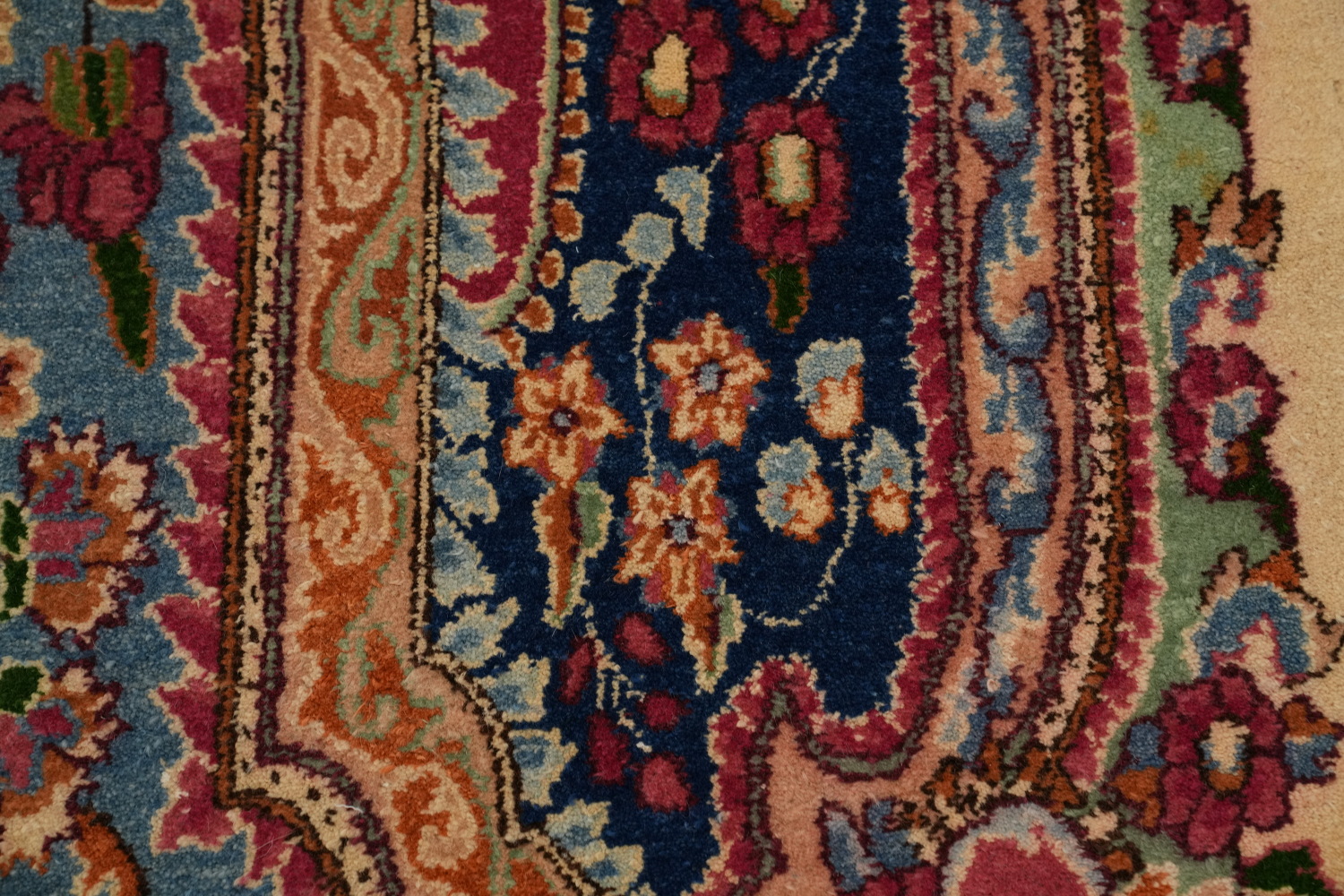 Vegetable Dye Antique Kerman Persian Large Rug 10x16