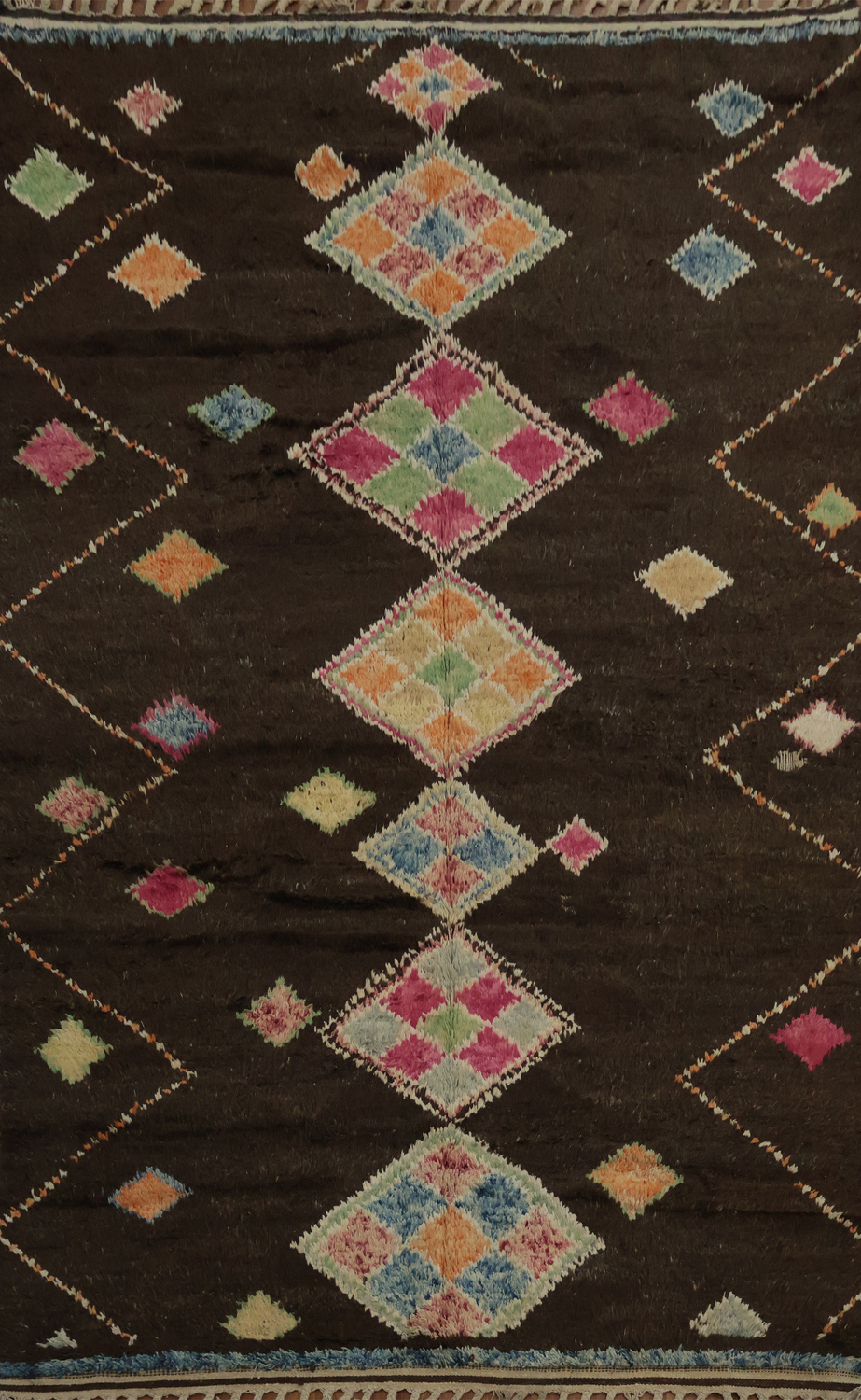 Bohemian Charm Geometric Diamond Moroccan Area Rug 7x10