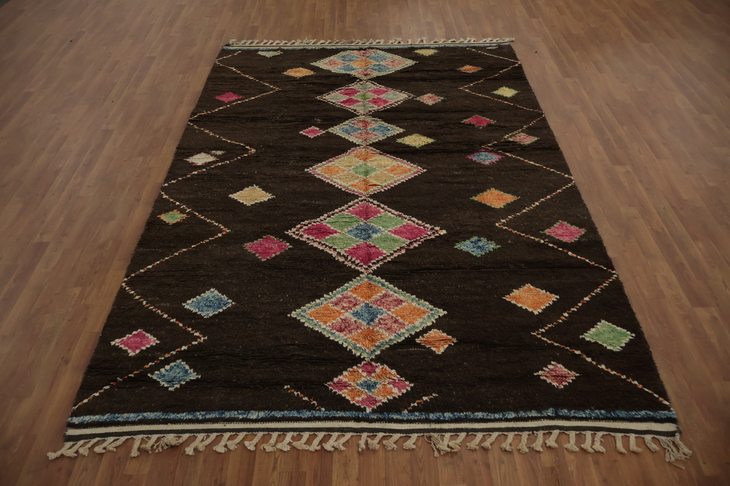 Bohemian Charm Geometric Diamond Moroccan Area Rug 7x10