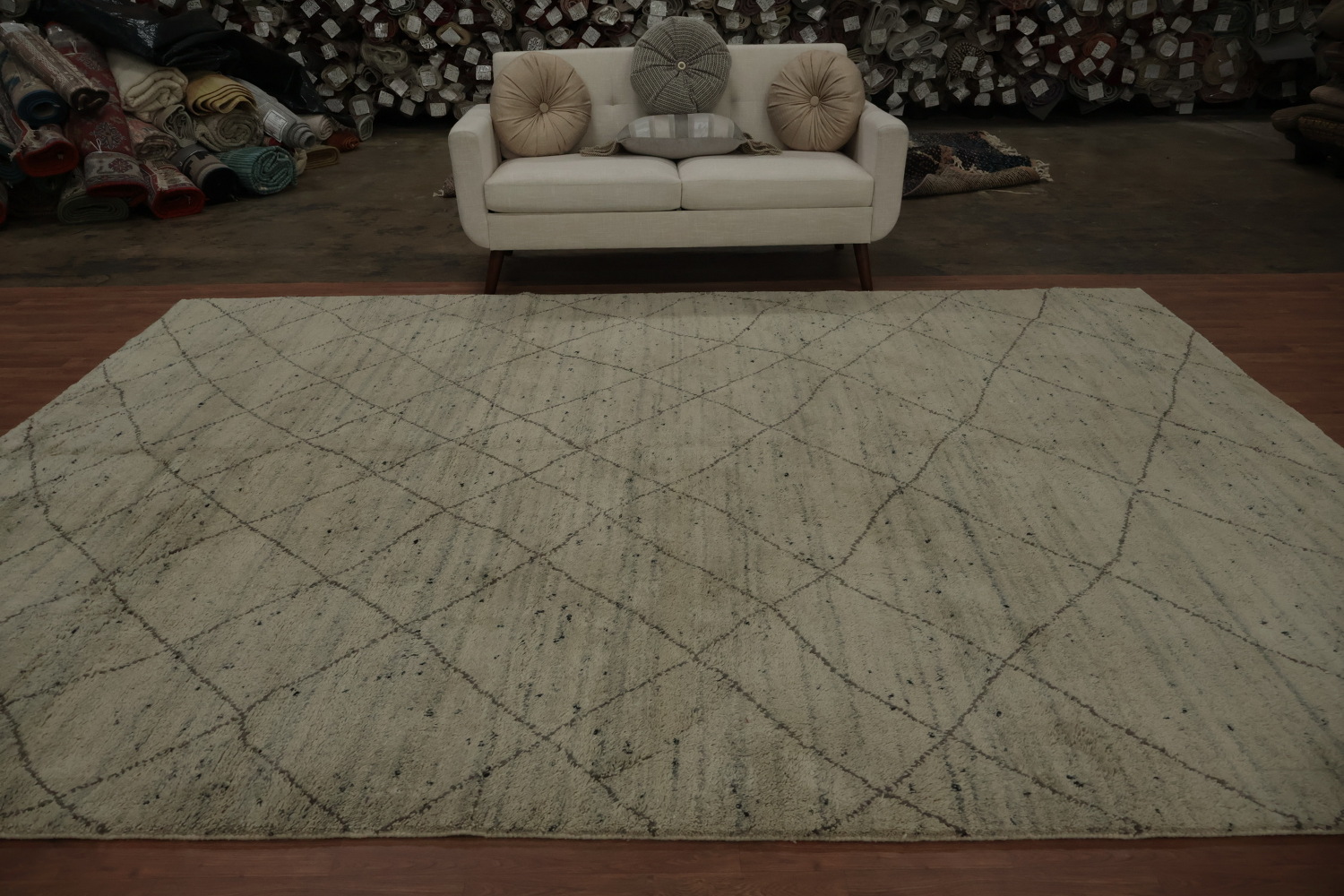 Trellis Moroccan Indian Area Rug 9x12