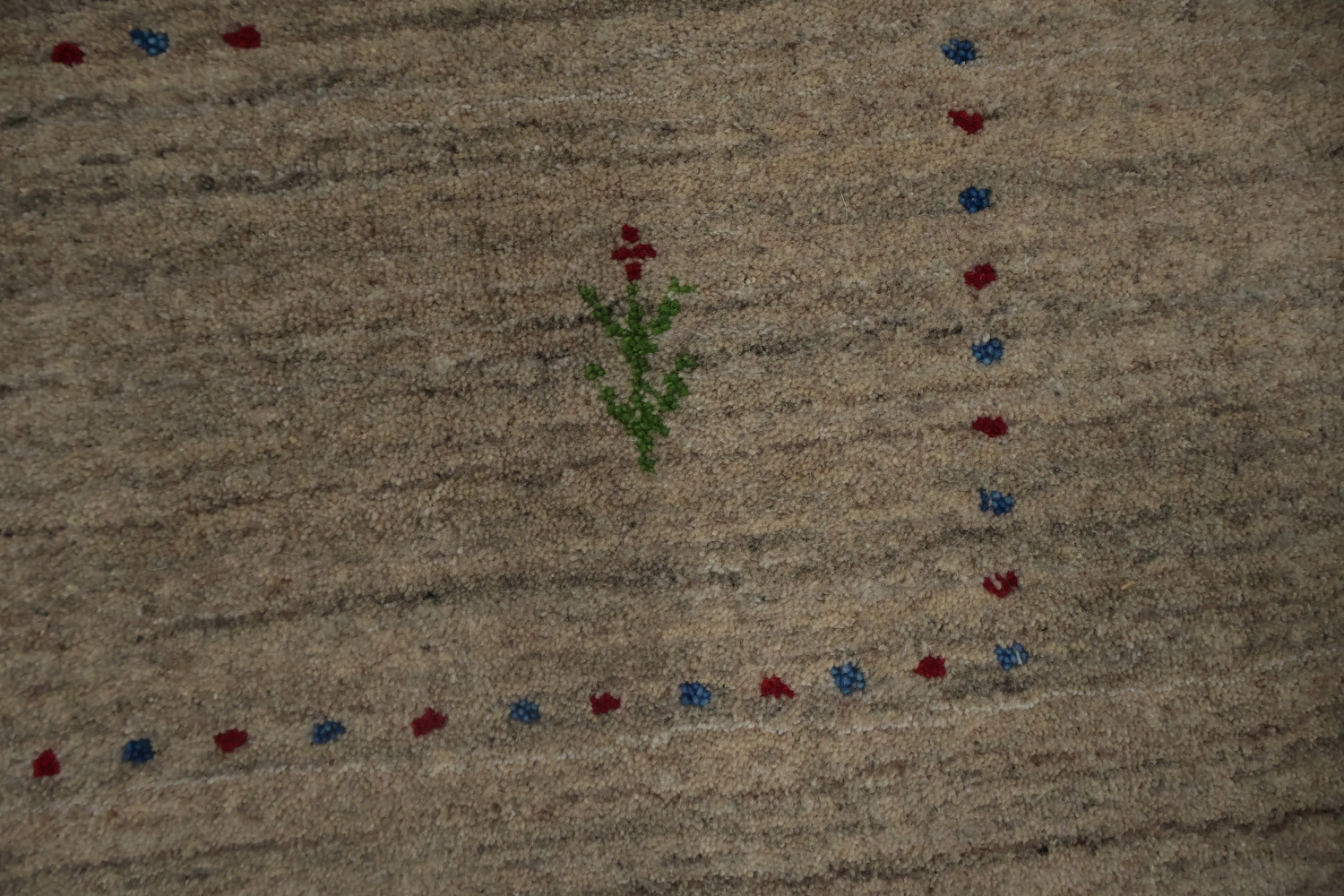 Brown Gabbeh Square Area Rug 8x8 with Intricate Border Details