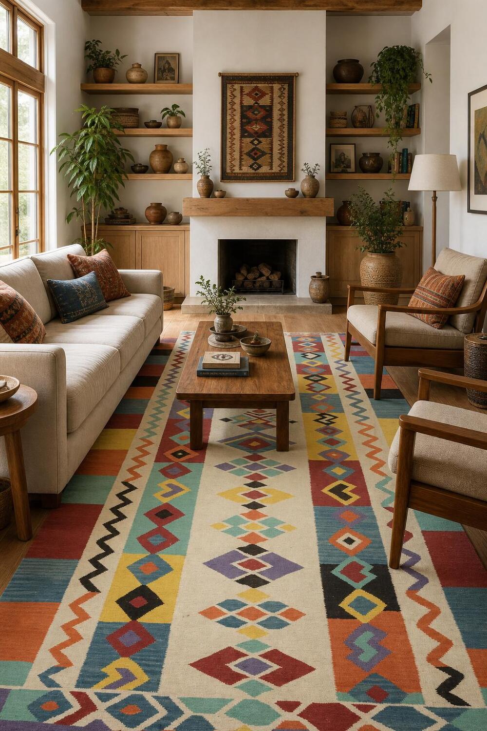 Fat Weave Wool Kilim Oriental Area Rug 5x11