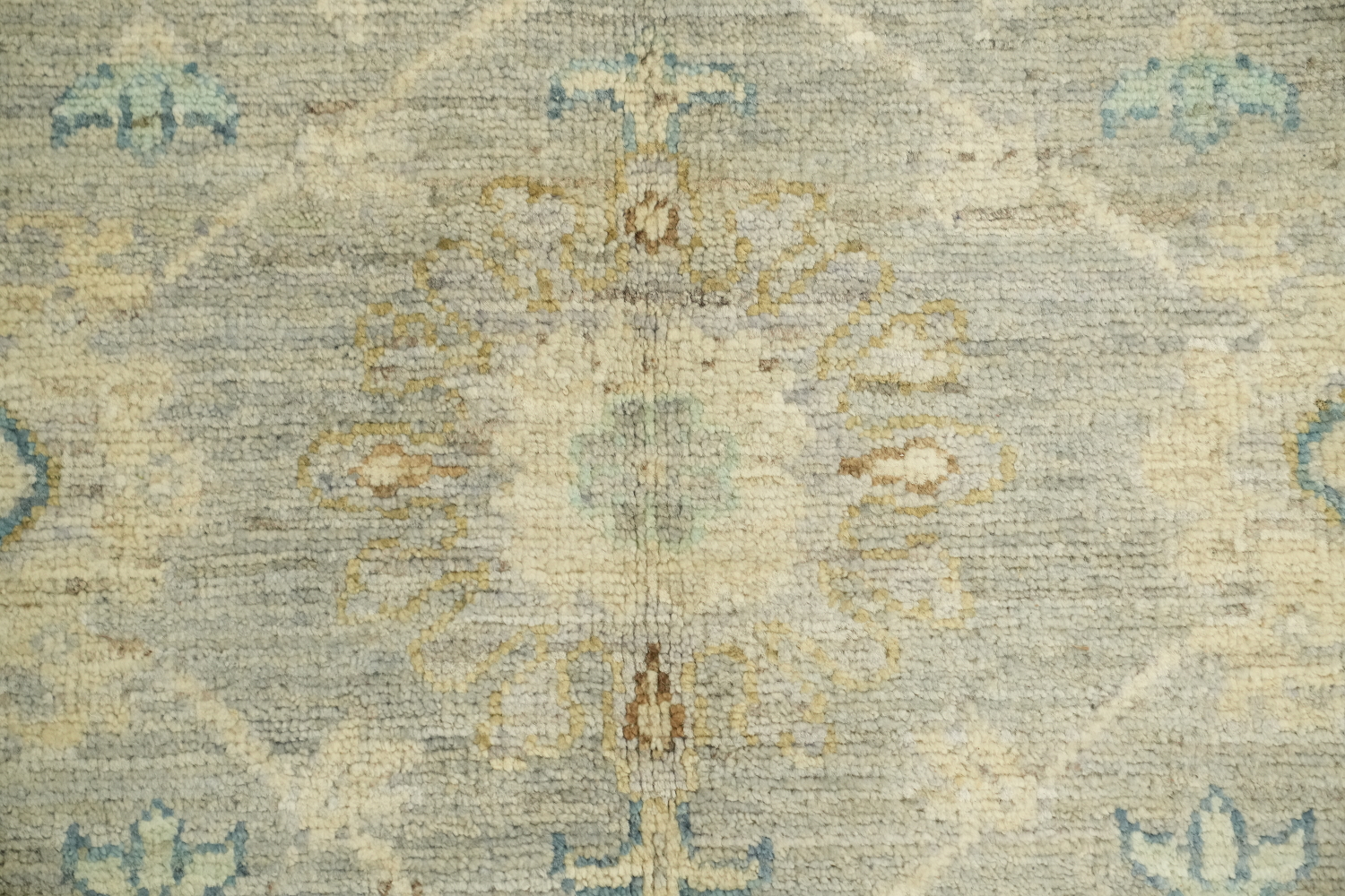 Handmade Gray Oushak Vegetable Dye Area Rug 9x12