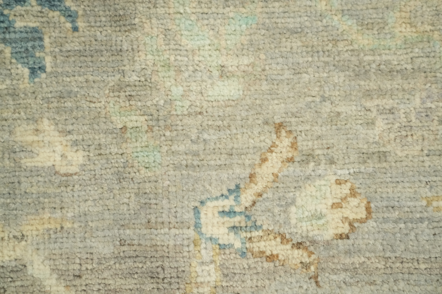 Handmade Gray Oushak Vegetable Dye Area Rug 9x12