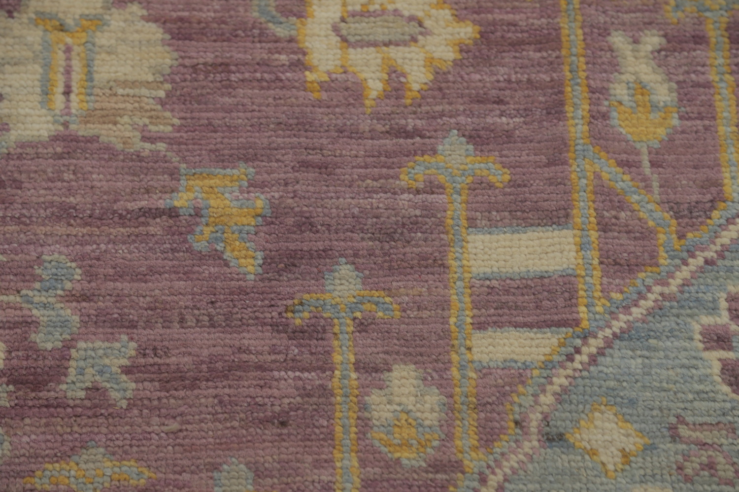 Vegetable Dye Wool Oushak Turkish Area Rug 9x12