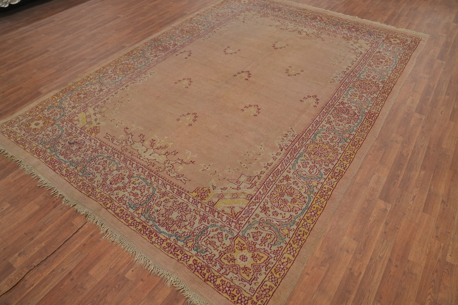 Antique Vegetable Dye Oushak Persian Area Rug 8x12