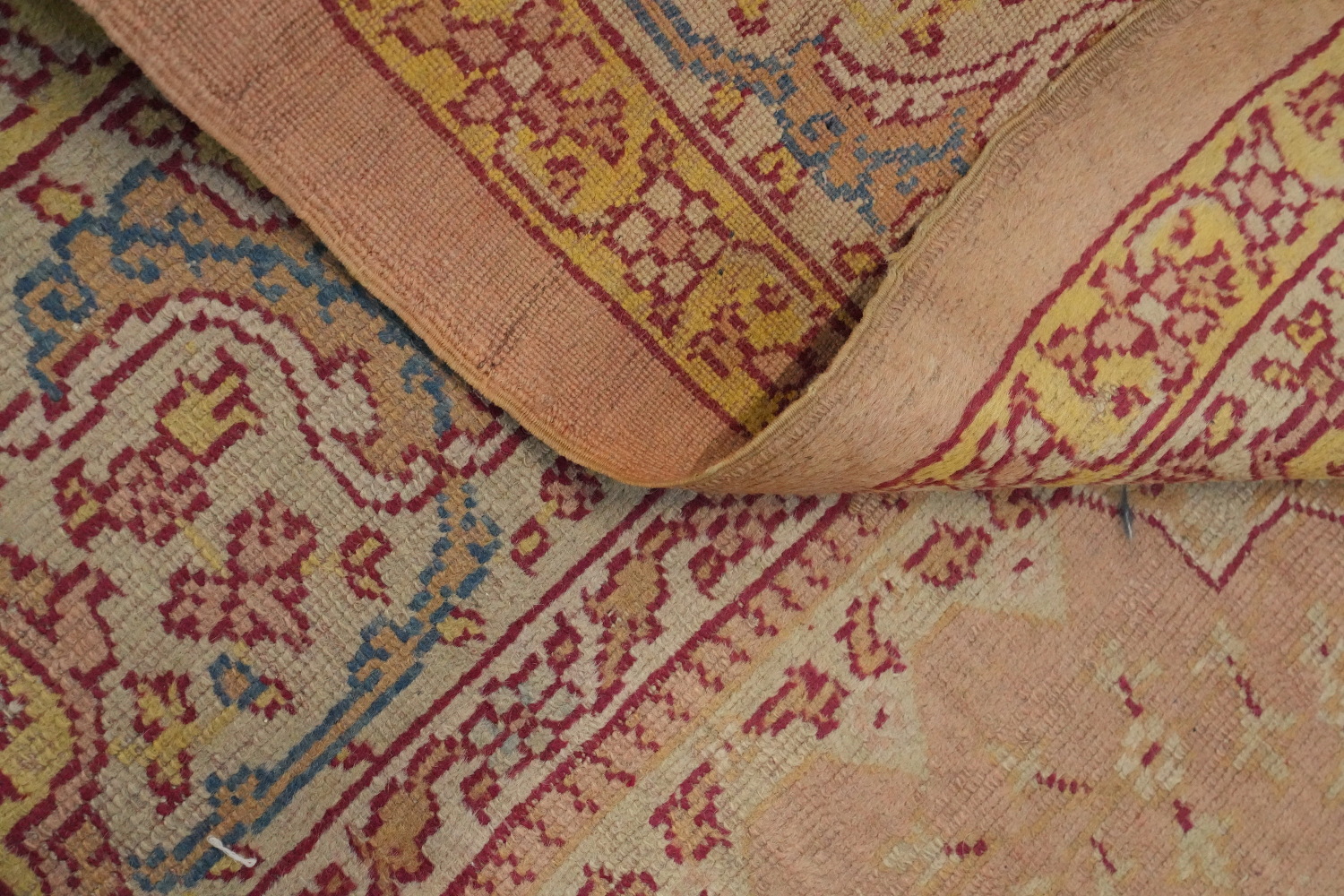 Antique Vegetable Dye Oushak Persian Area Rug 8x12