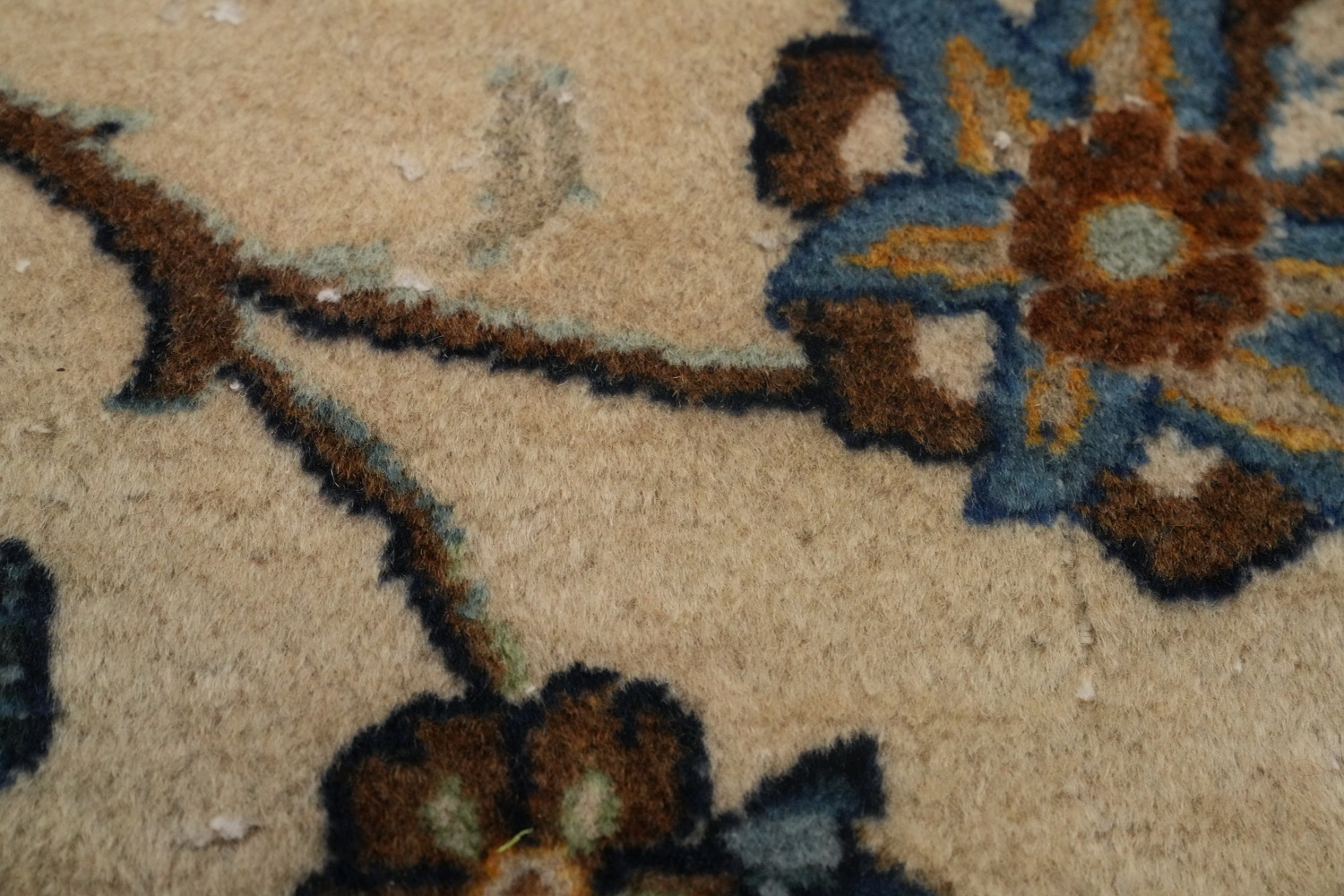 Antique Vegetable Dye Kashan Persian Large Rug 13x18