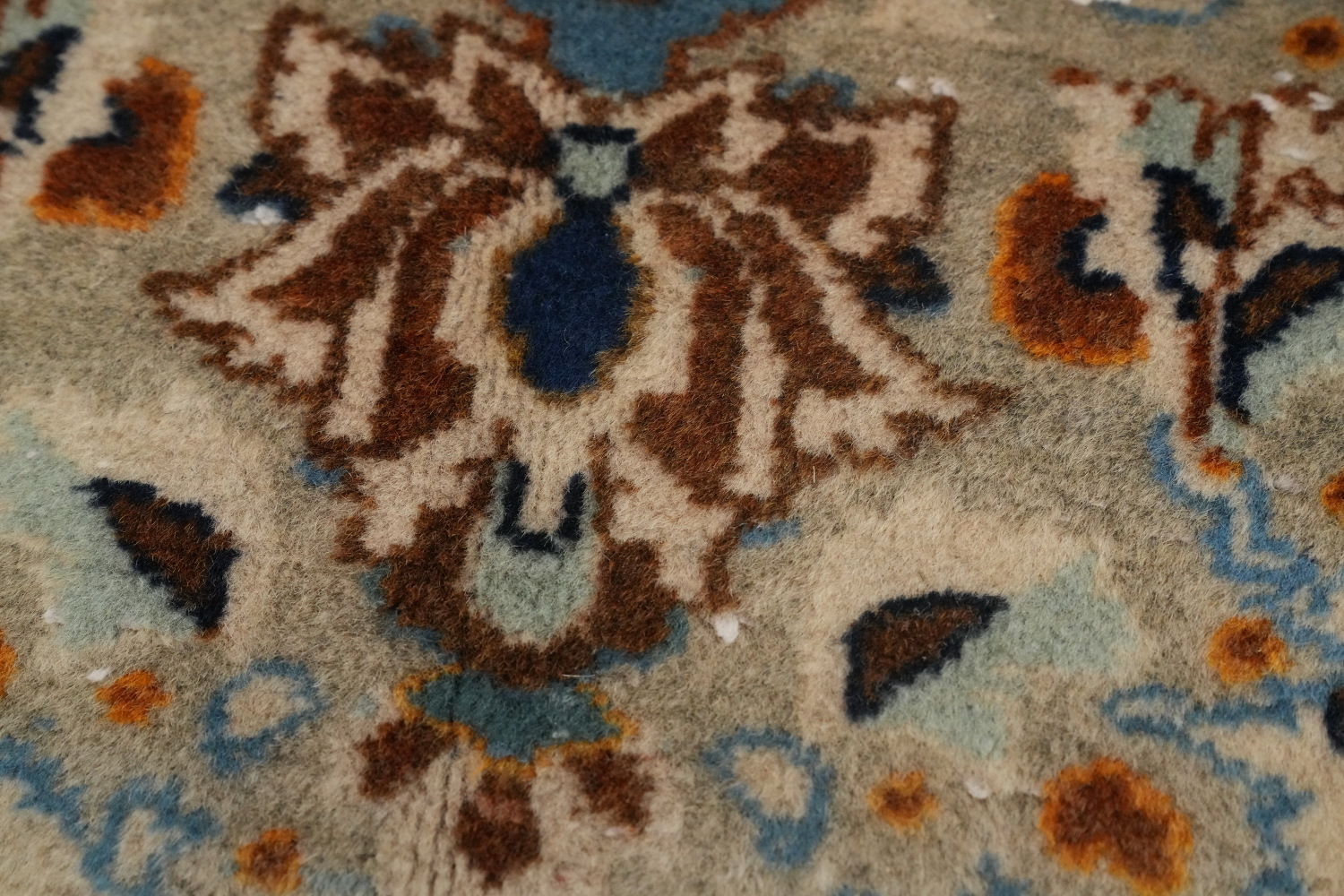 Antique Vegetable Dye Kashan Persian Large Rug 13x18