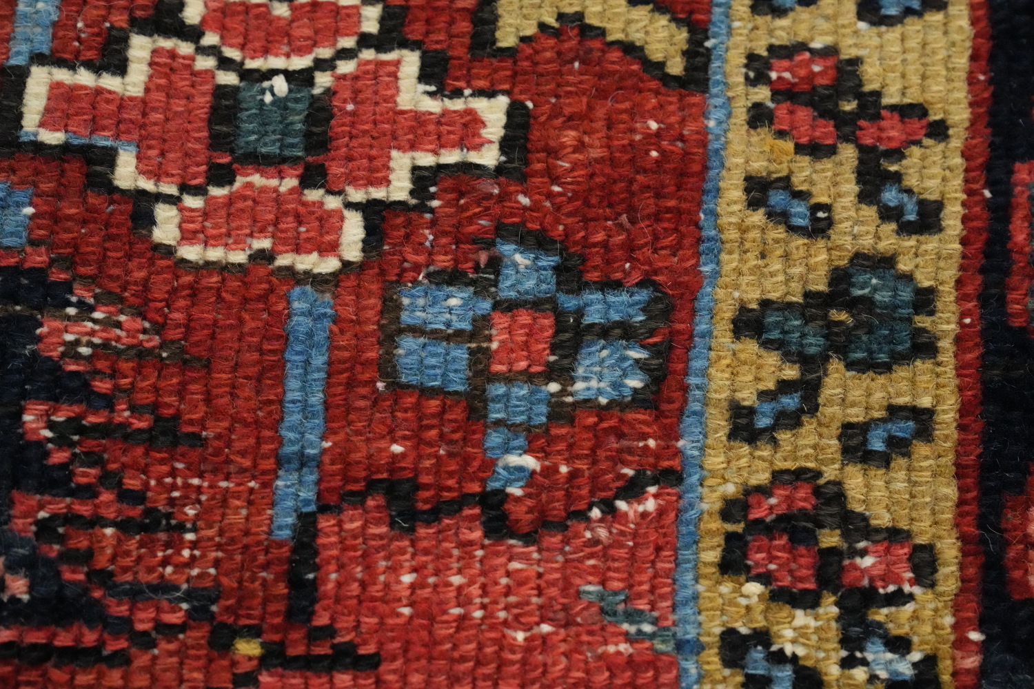 Pre-1900 Vegetable Dye Heriz Serapi Persian Area Rug 7x10