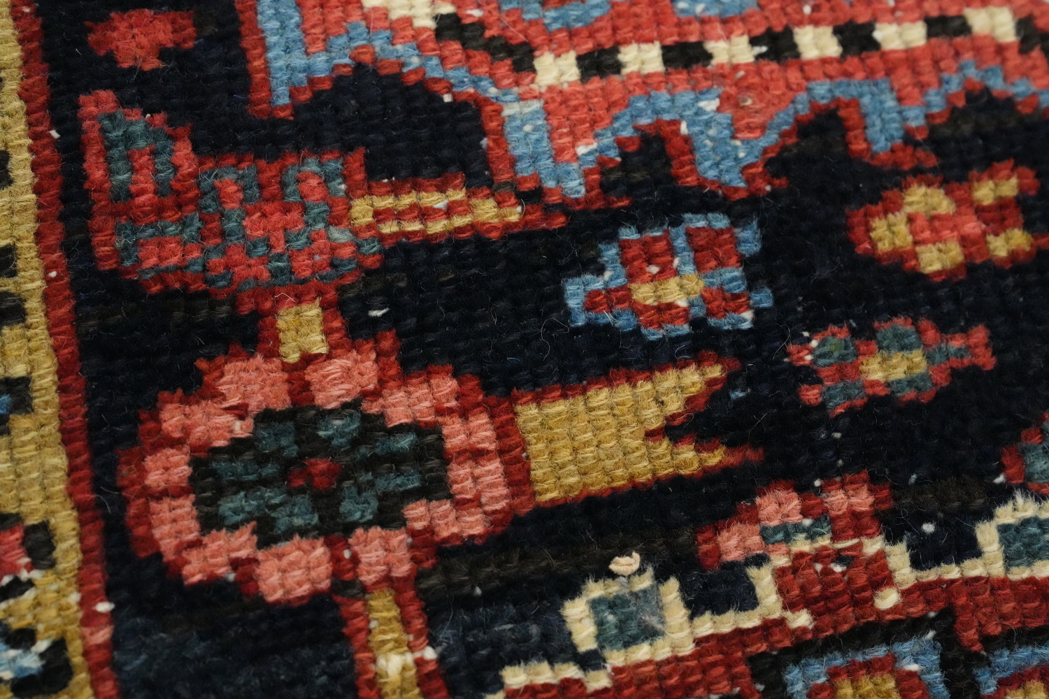 Pre-1900 Vegetable Dye Heriz Serapi Persian Area Rug 7x10