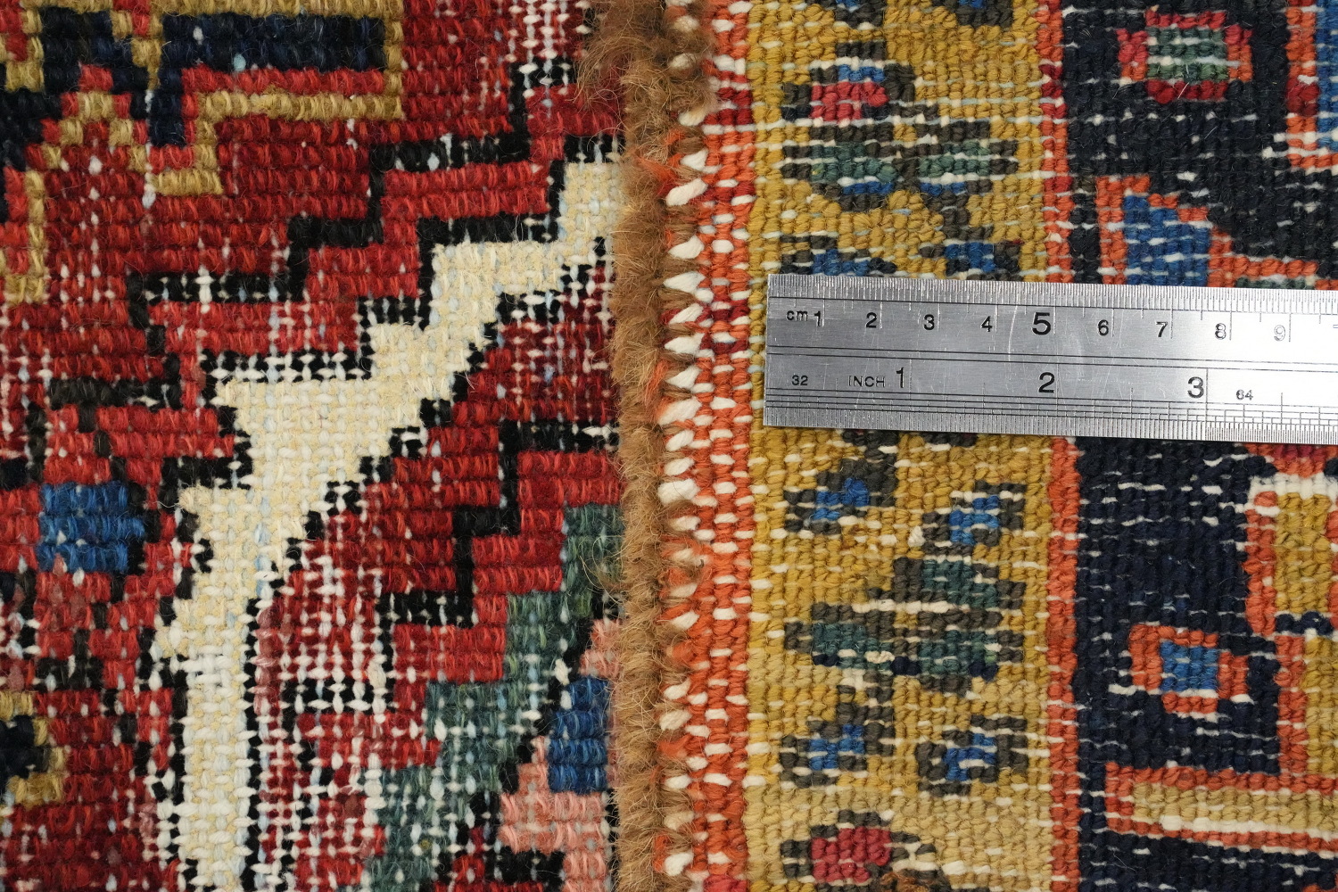 Pre-1900 Vegetable Dye Heriz Serapi Persian Area Rug 7x10