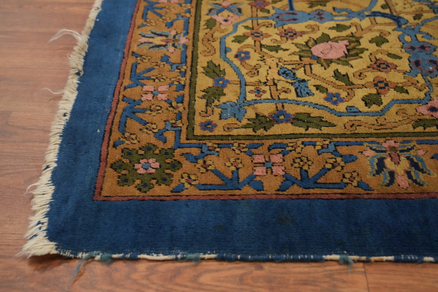 Pre-1900 Antique Vegetable Dye Kerman Ravar Persian Rug 12x21