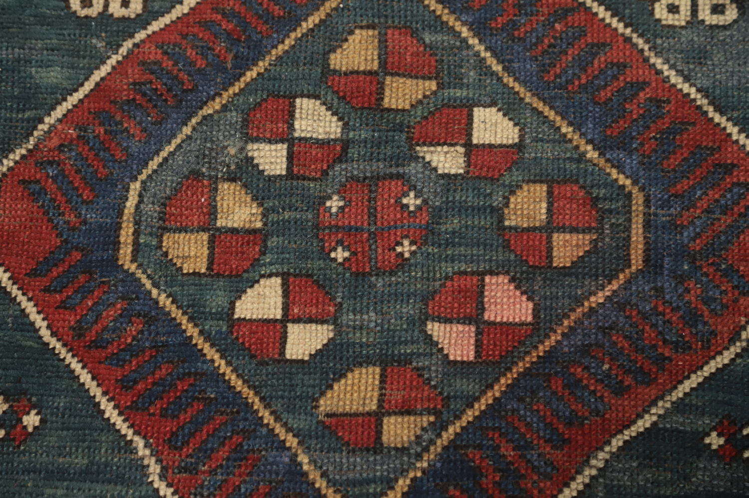 Pre-1900 Antique Kazak Vegetable Dye Rug 5x7