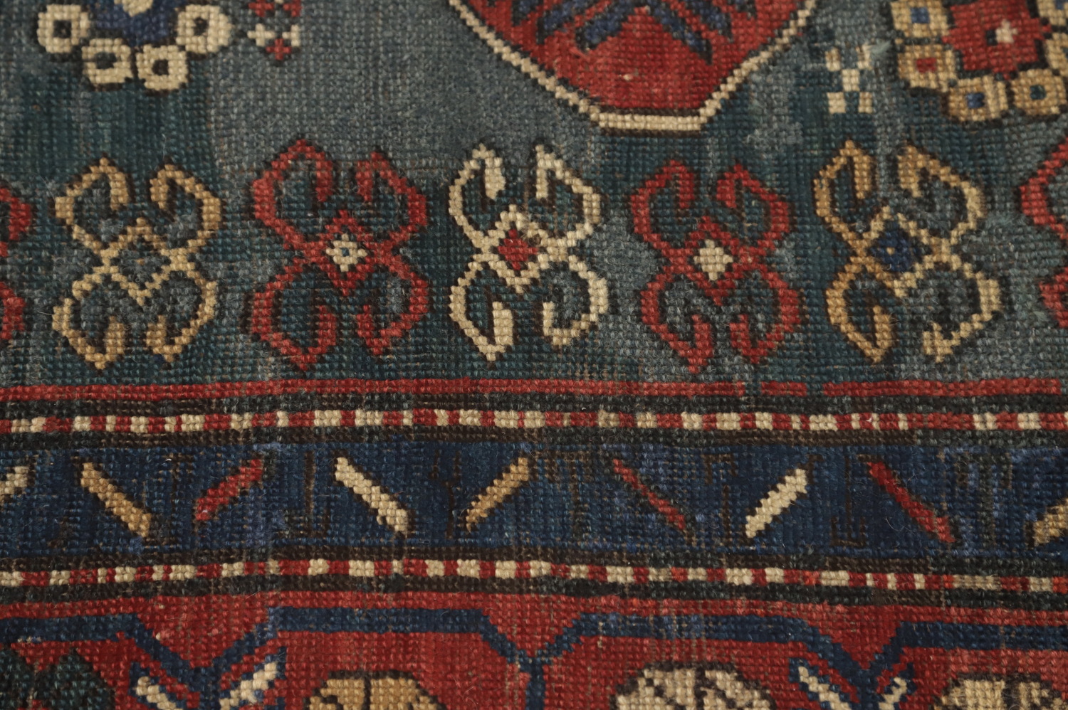 Pre-1900 Antique Kazak Vegetable Dye Rug 5x7