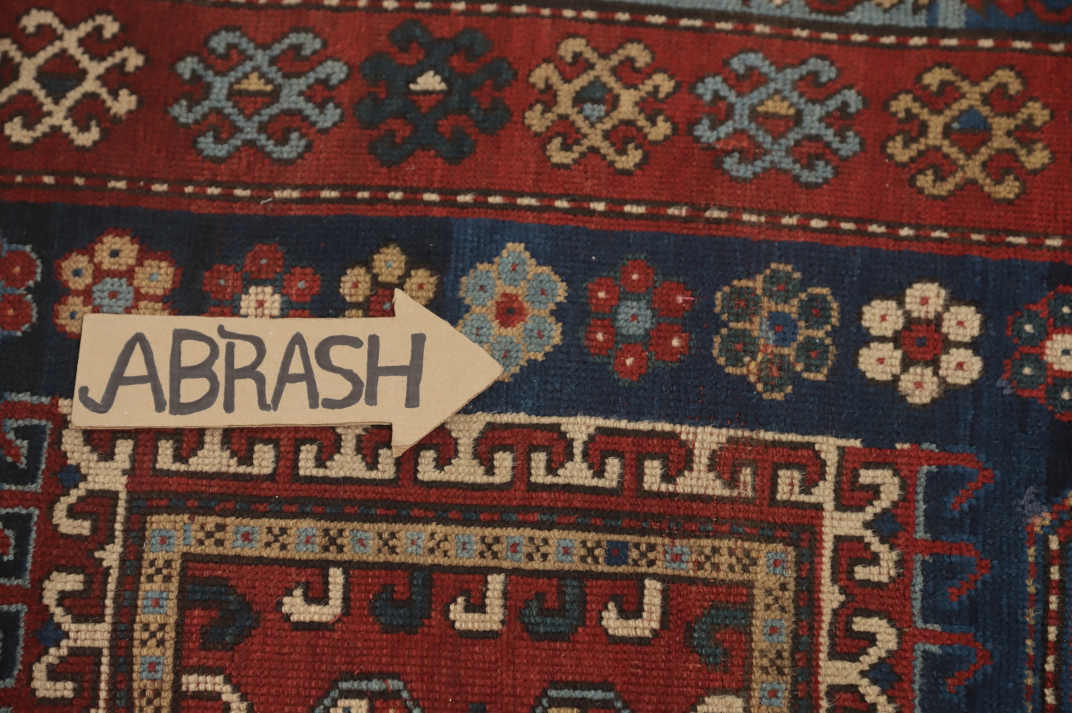 Pre-1900 Antique Kazak Vegetable Dye Area Rug 5x9