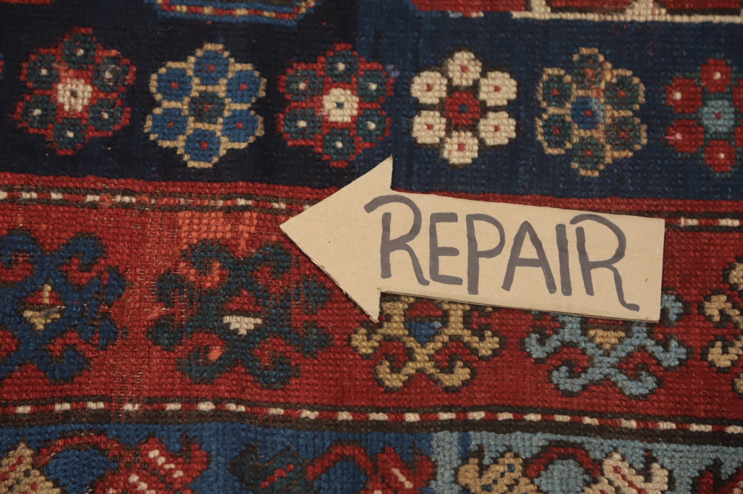 Pre-1900 Antique Kazak Vegetable Dye Area Rug 5x9
