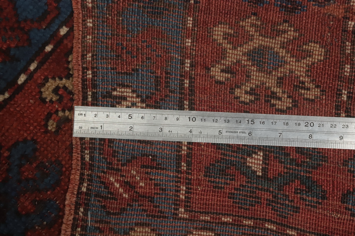 Pre-1900 Antique Kazak Vegetable Dye Area Rug 5x9