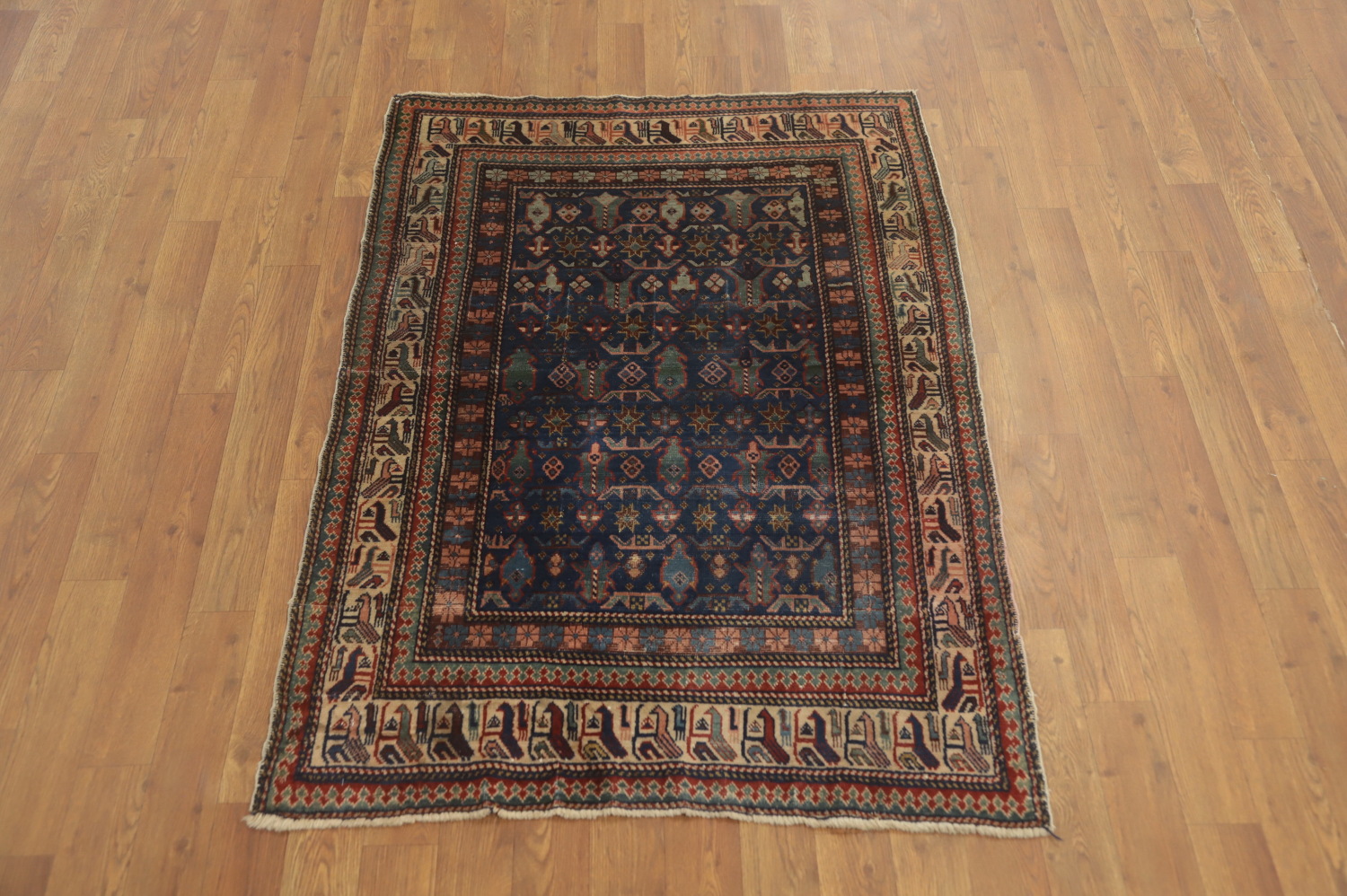 Pre-1900 Antique Shirvan Vegetable Dye Rug 3x4