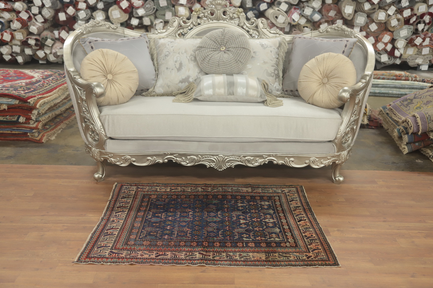Pre-1900 Antique Shirvan Vegetable Dye Rug 3x4
