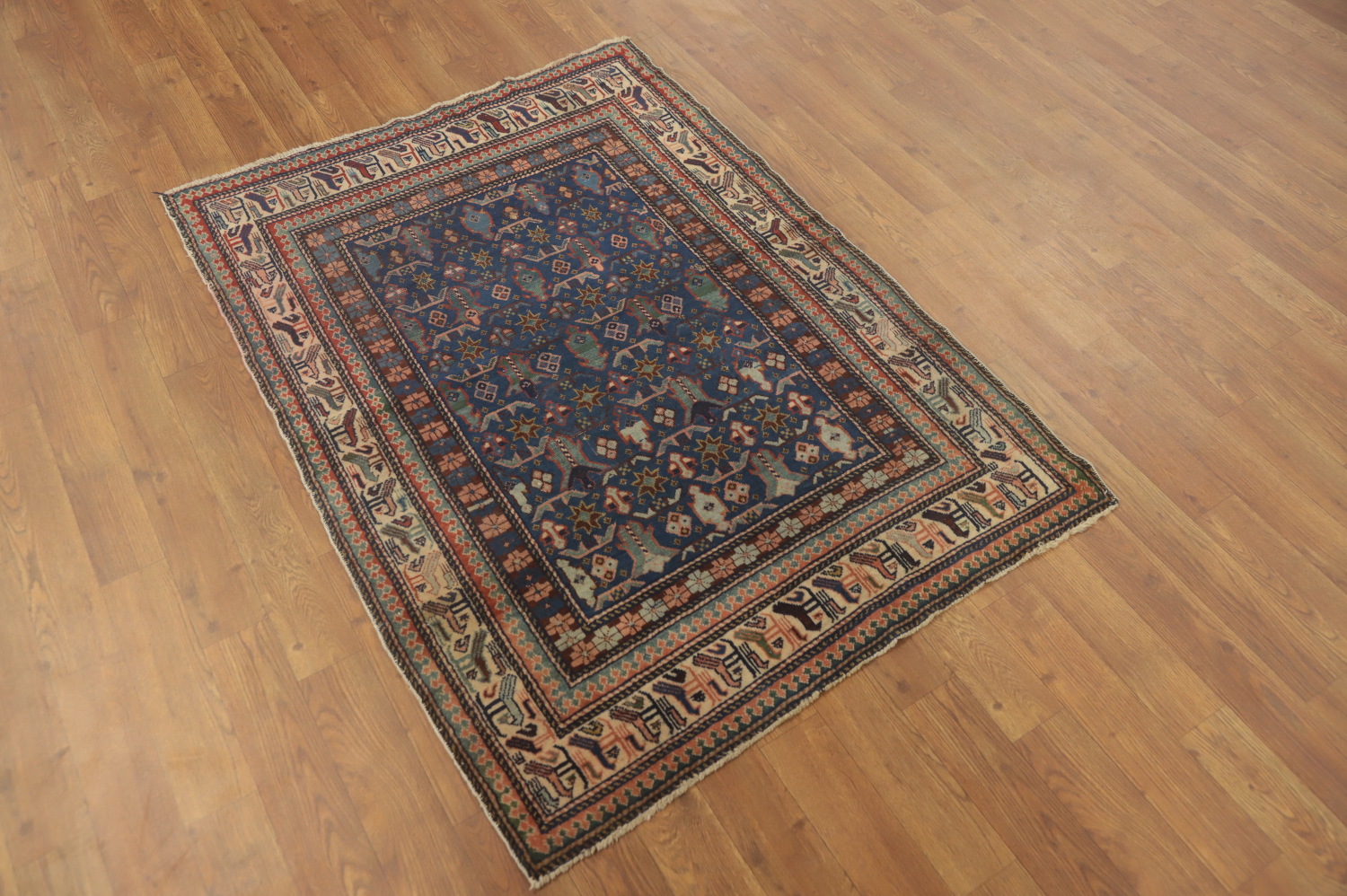 Pre-1900 Antique Shirvan Vegetable Dye Rug 3x4