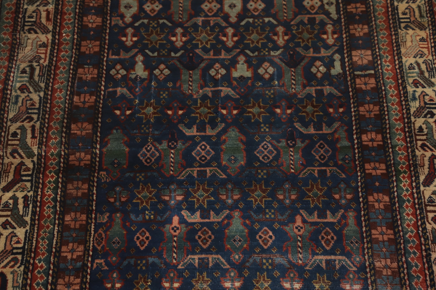Pre-1900 Antique Shirvan Vegetable Dye Rug 3x4