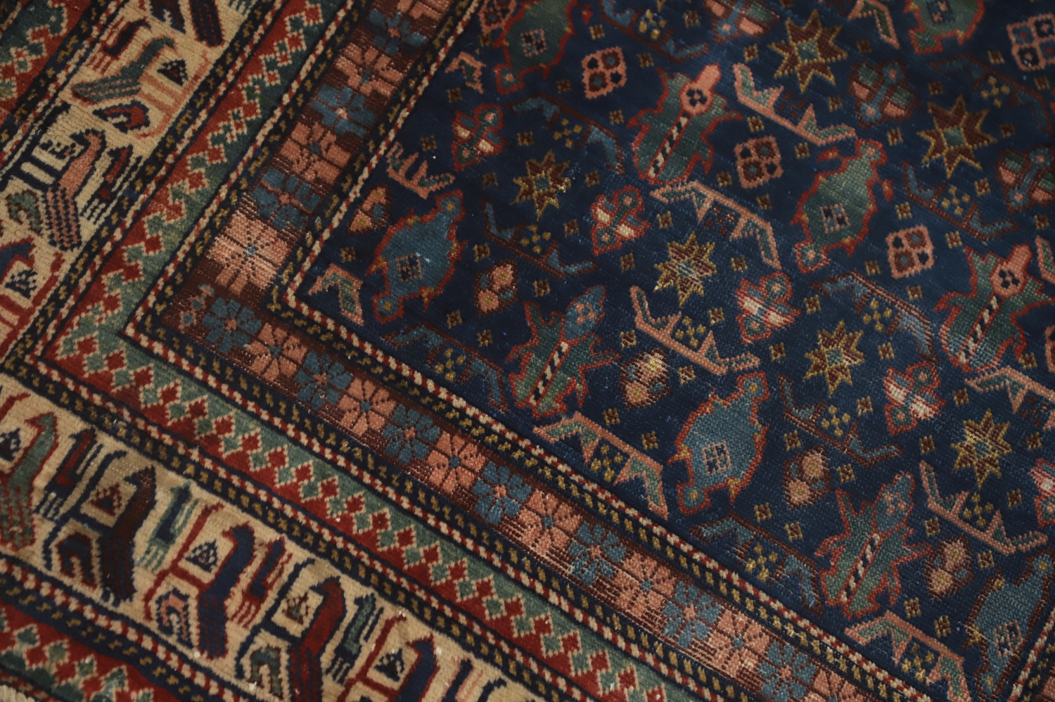 Pre-1900 Antique Shirvan Vegetable Dye Rug 3x4