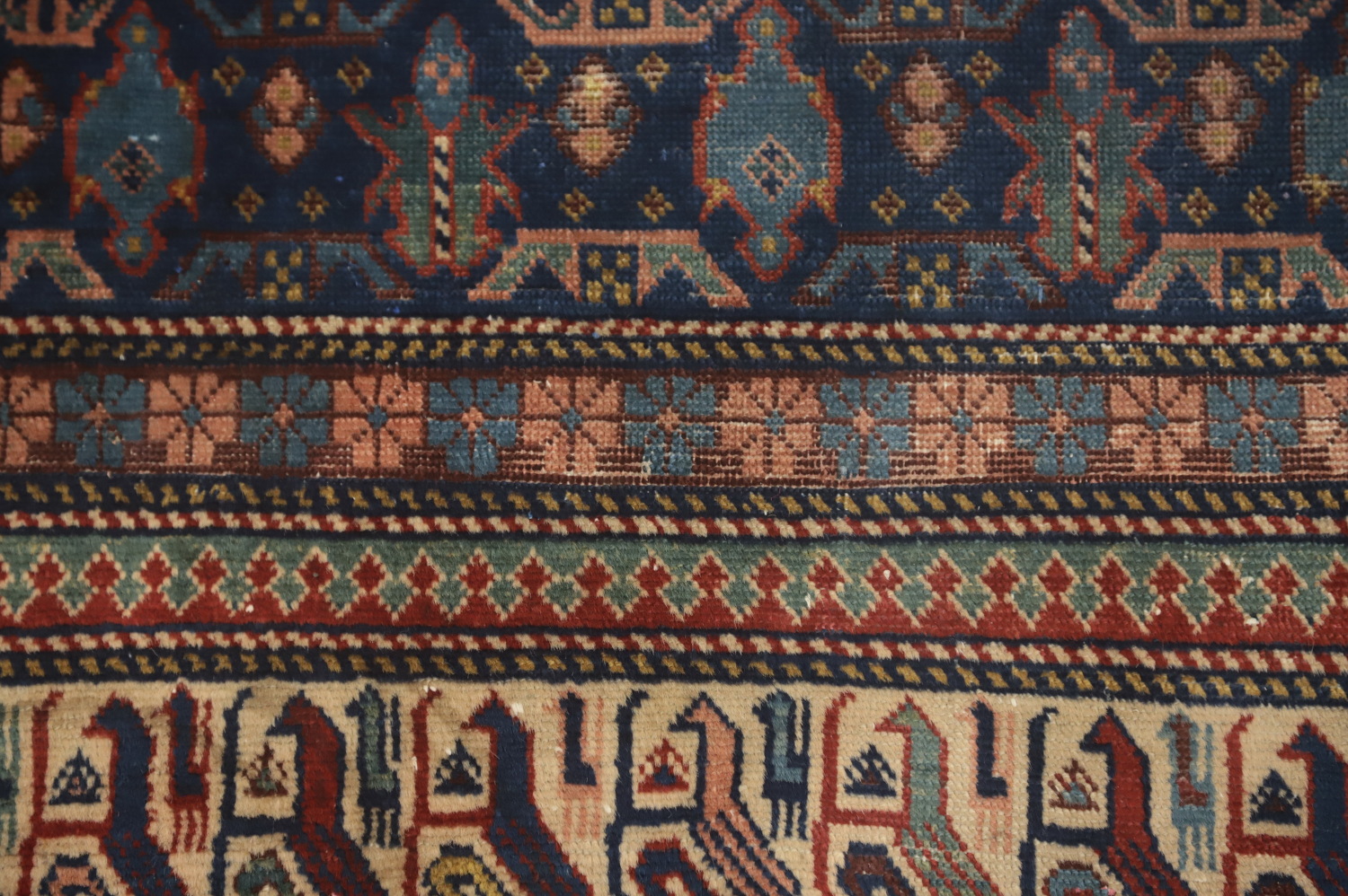 Pre-1900 Antique Shirvan Vegetable Dye Rug 3x4
