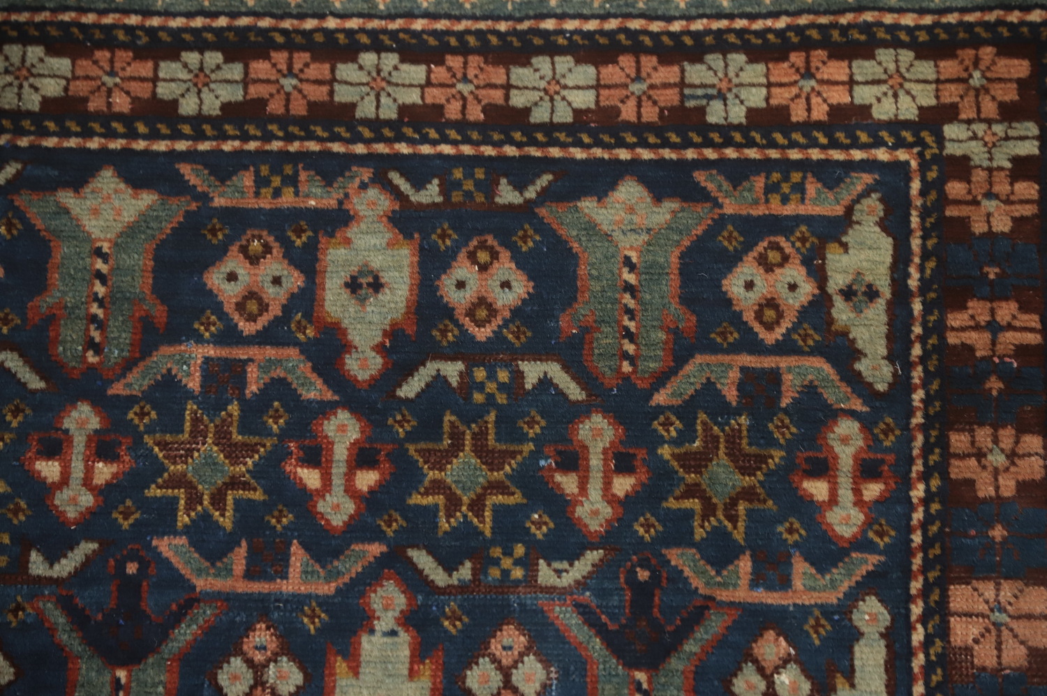 Pre-1900 Antique Shirvan Vegetable Dye Rug 3x4