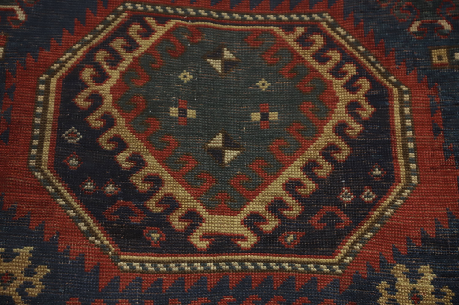 Pre-1900 Antique Kazak Vegetable Dye Area Rug 5x8