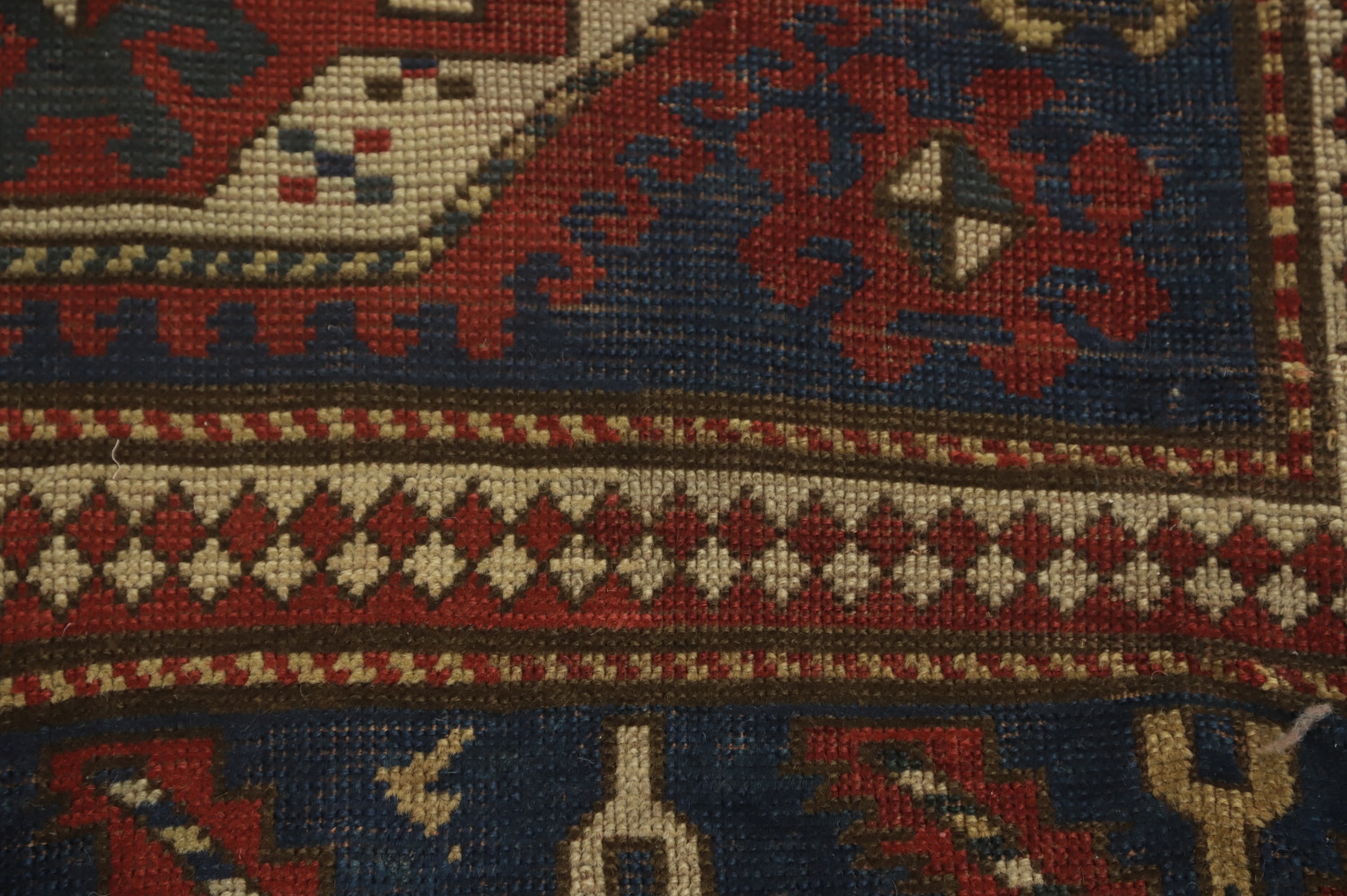 Pre-1900 Antique Kazak Vegetable Dye Area Rug 5x8