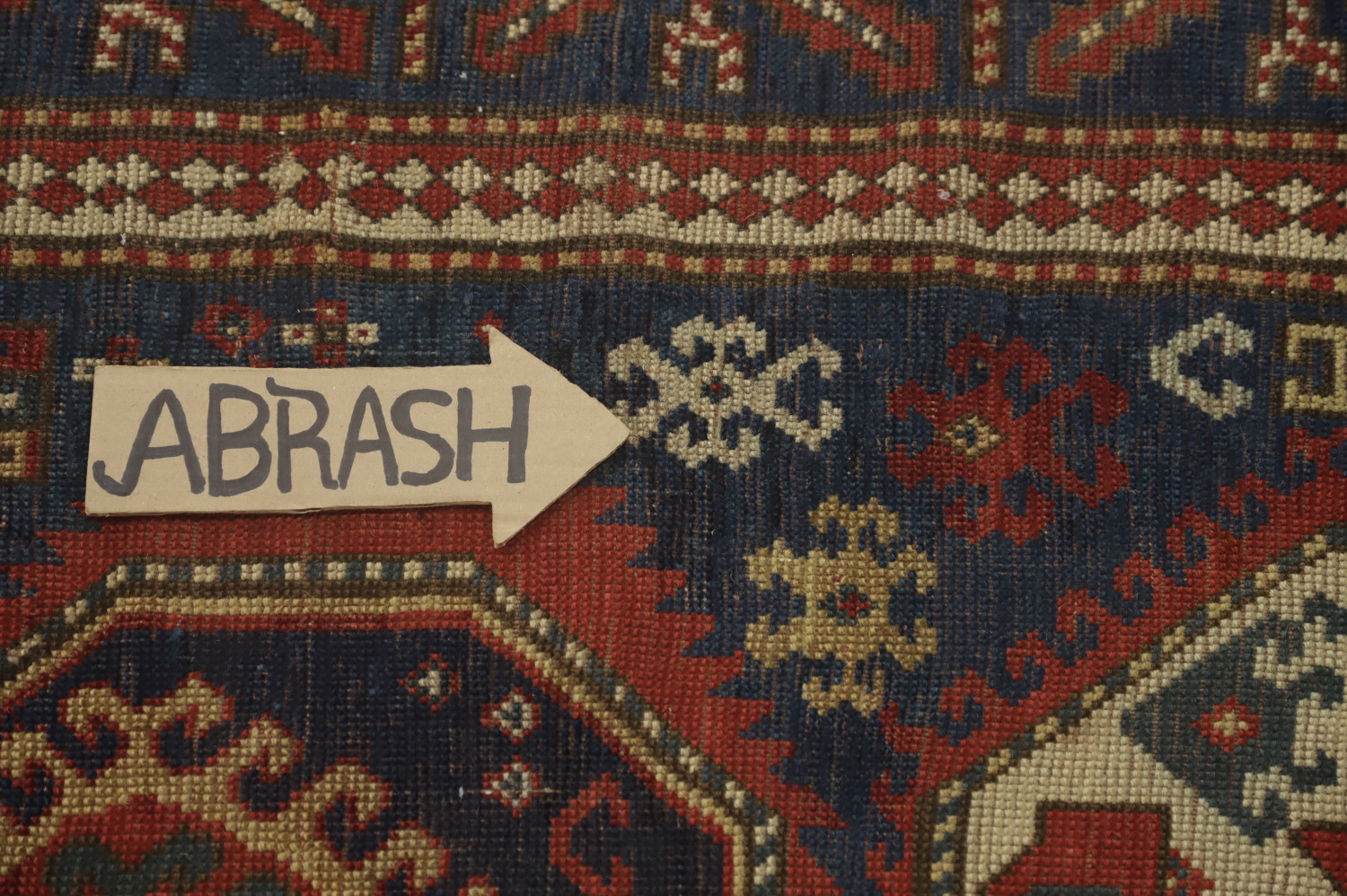 Pre-1900 Antique Kazak Vegetable Dye Area Rug 5x8