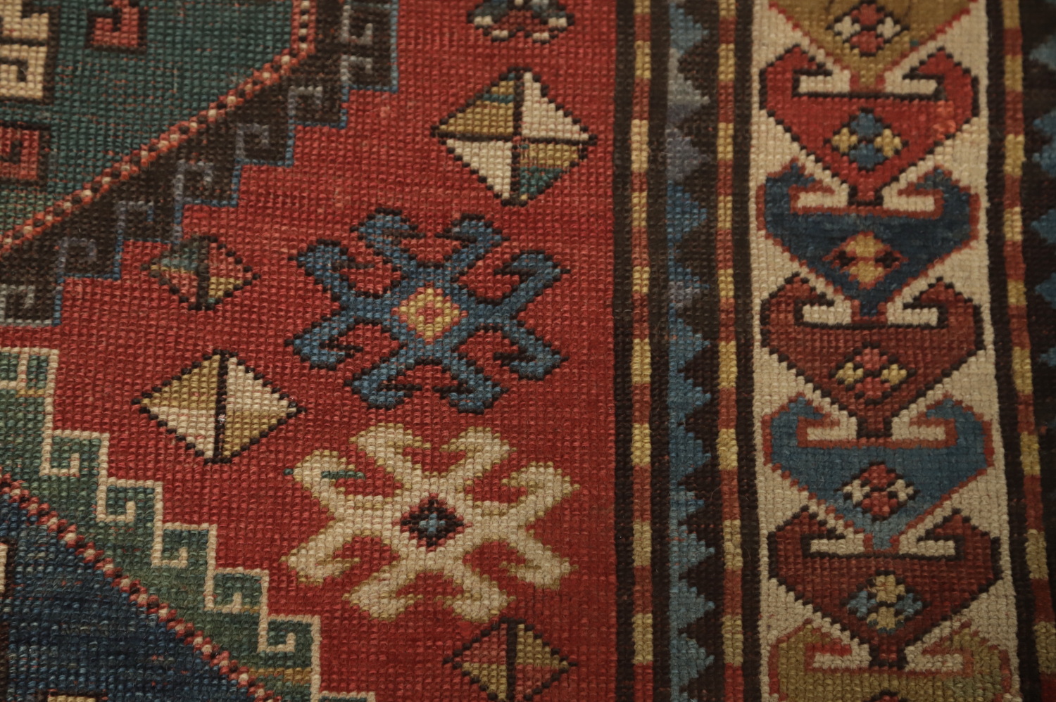 Pre-1900 Antique Kazak Vegetable Dye Rug 4x5