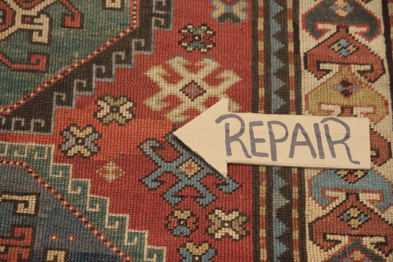 Pre-1900 Antique Kazak Vegetable Dye Rug 4x5
