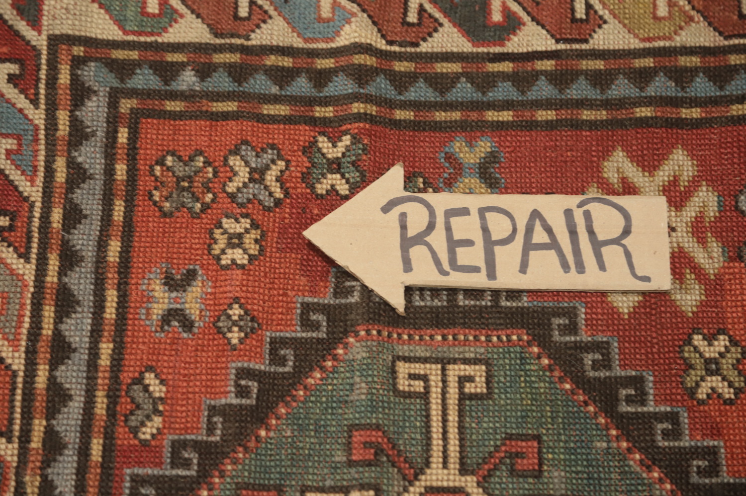 Pre-1900 Antique Kazak Vegetable Dye Rug 4x5
