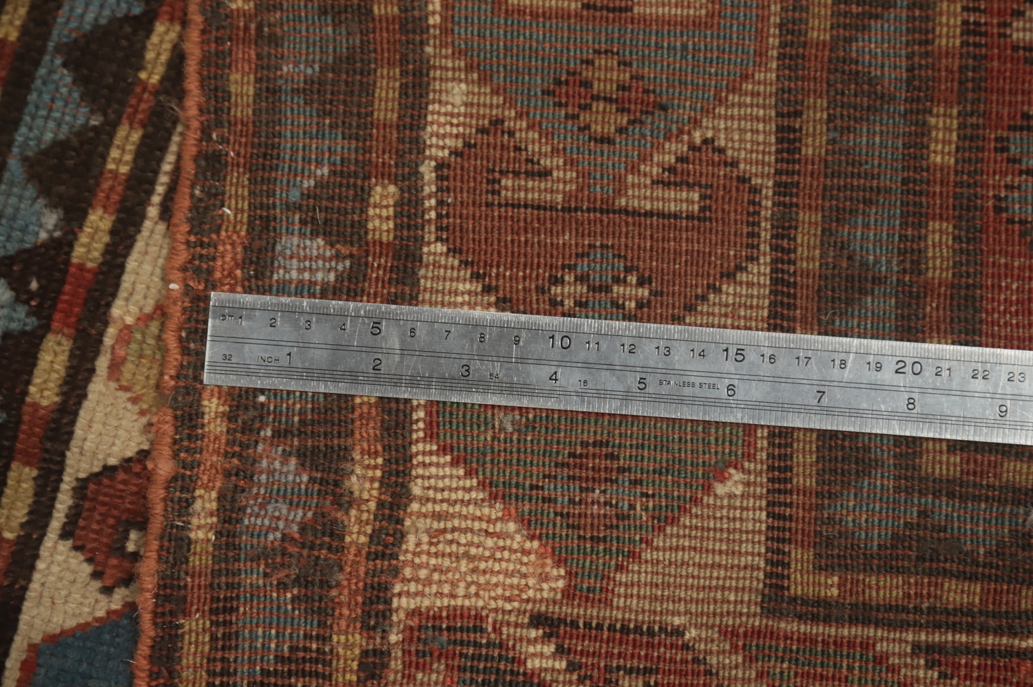Pre-1900 Antique Kazak Vegetable Dye Rug 4x5