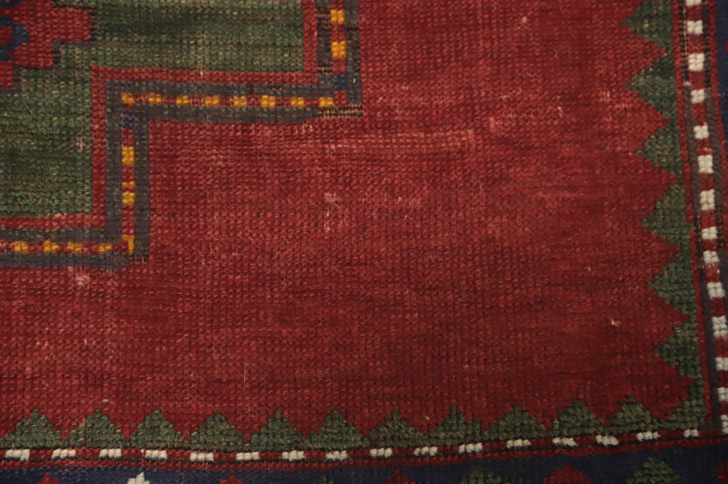 Pre-1900 Antique Kazak Vegetable Dye Rug 5x7