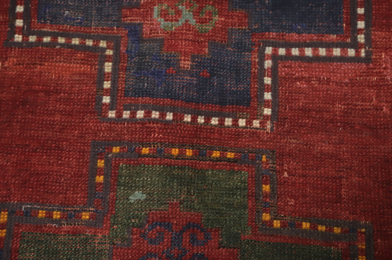 Pre-1900 Antique Kazak Vegetable Dye Rug 5x7