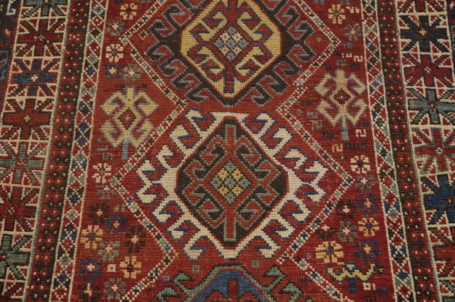 Pre-1900 Antique Kazak Vegetable Dye Rug 3x5